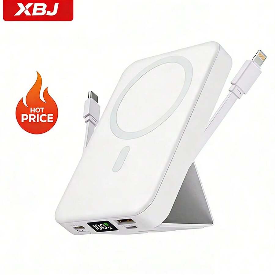 GAWFOLK Pink 10000mAh Power Bank With Stand