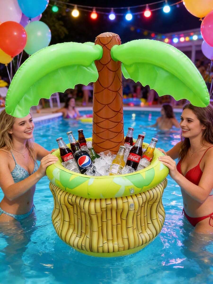 Inflatable Palm Tree Ice Bucket, Coconut Tree Beer Ice Bucket