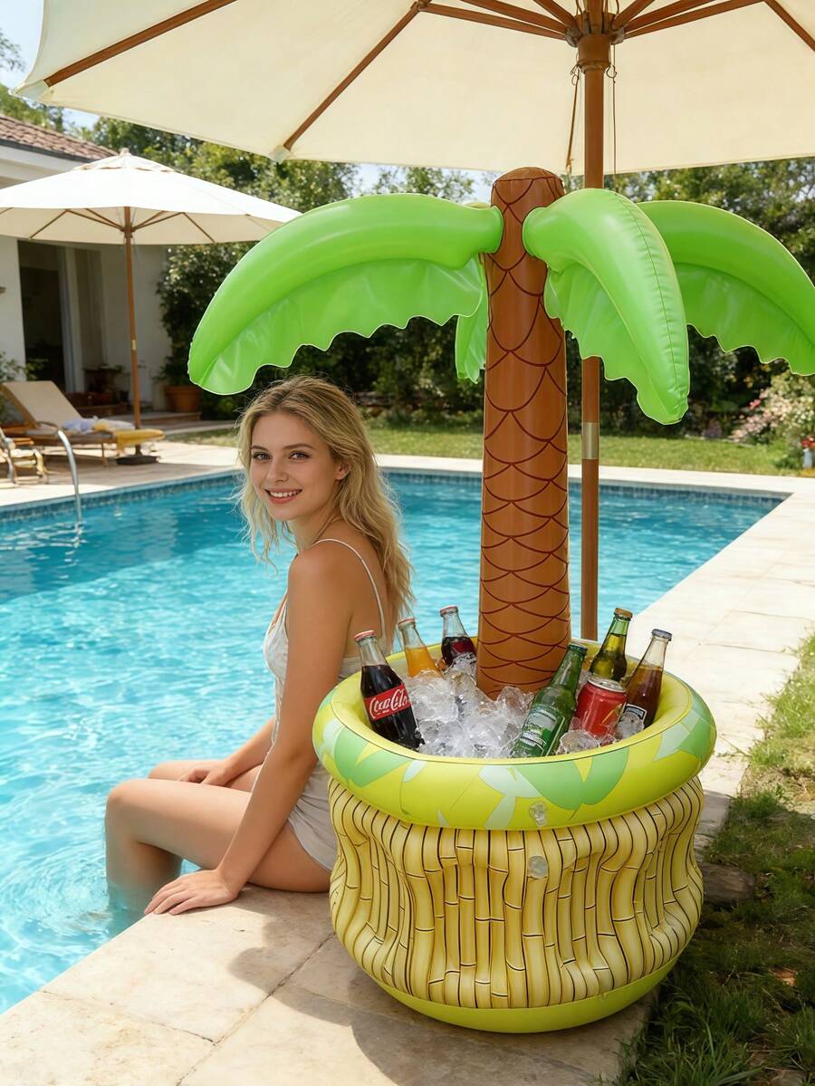Inflatable Palm Tree Ice Bucket, Coconut Tree Beer Ice Bucket