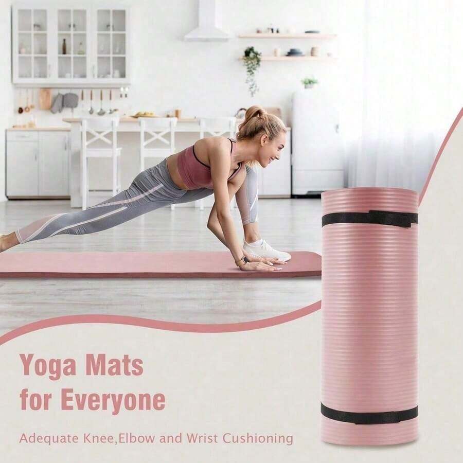 Balance From Yoga Mat 1-Inch Extra Thick High-Density Exercise Mat