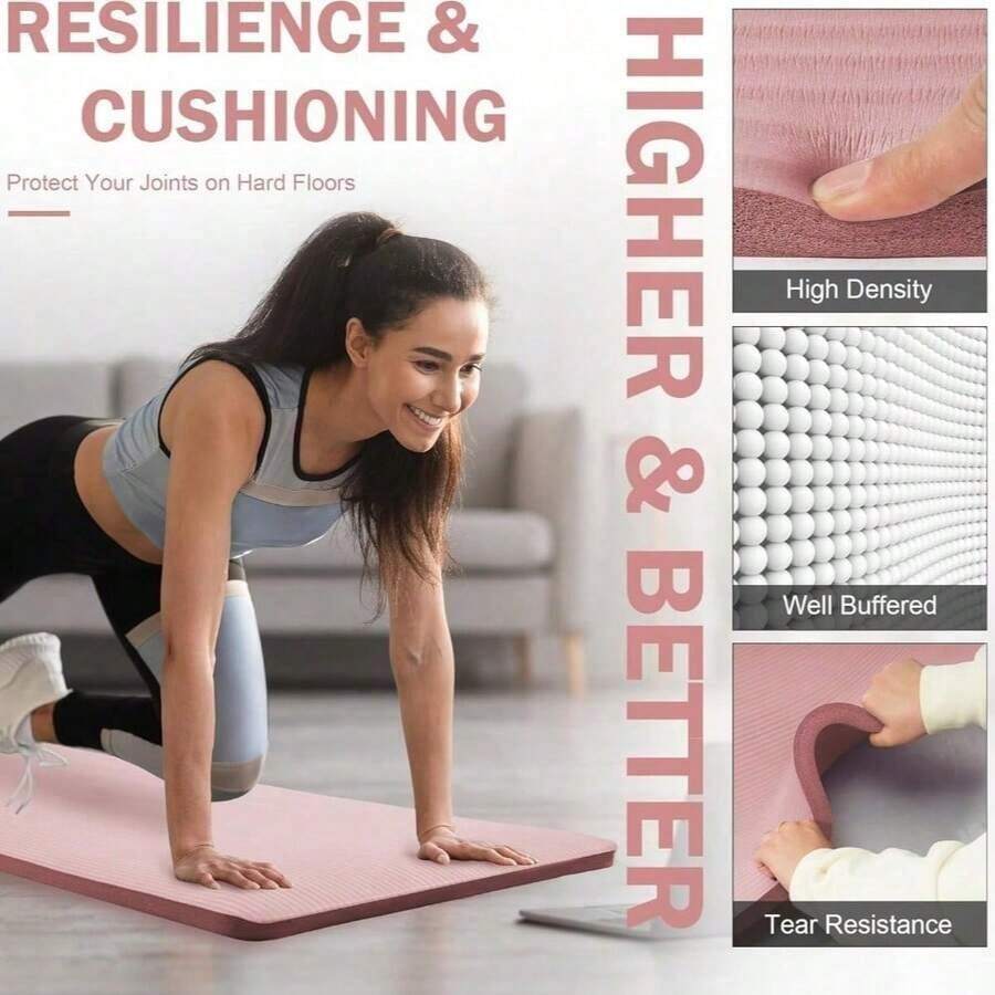 Balance From Yoga Mat 1-Inch Extra Thick High-Density Exercise Mat
