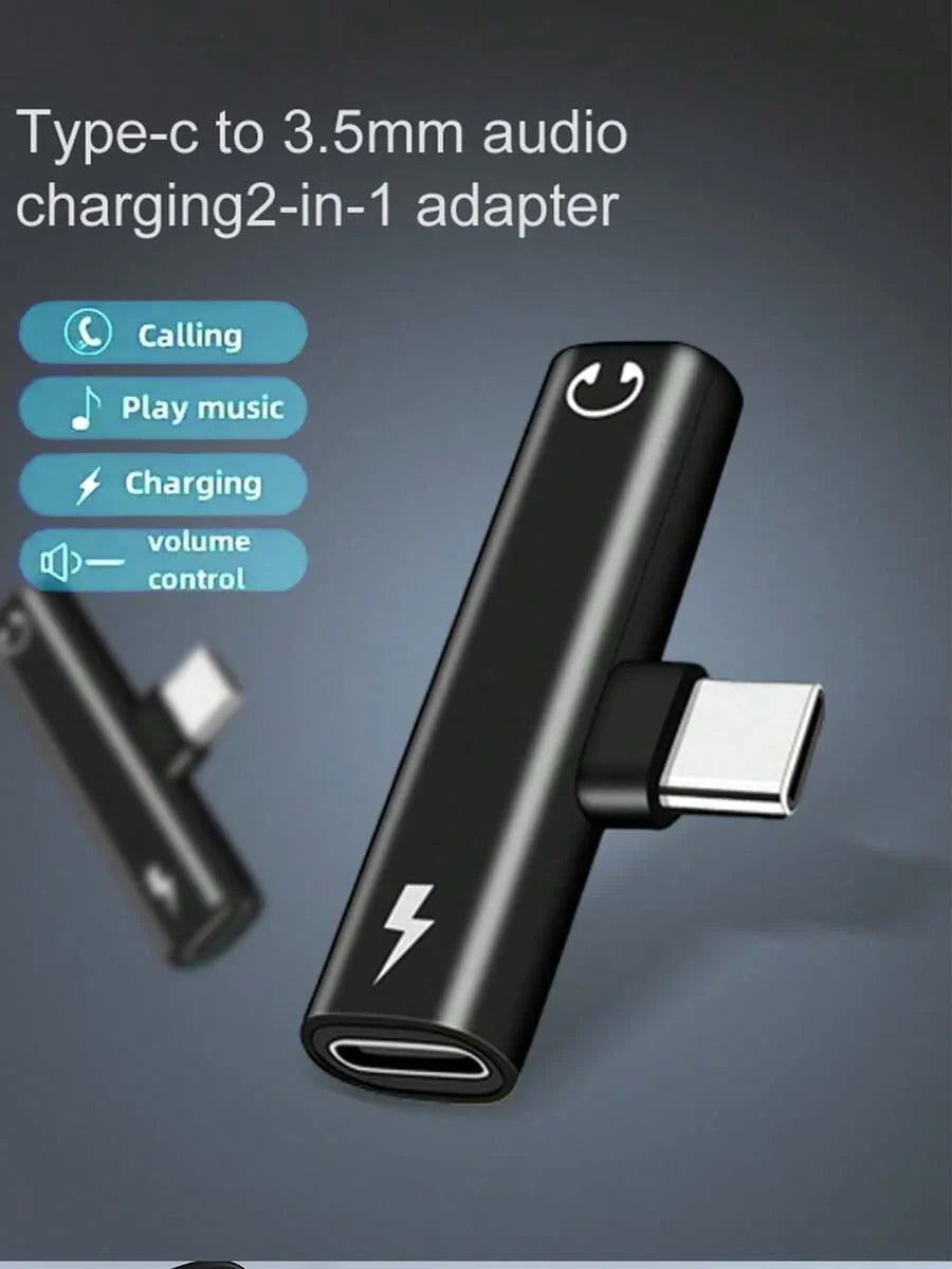 USB-C To 3.5mm Audio Headphone Adapter Combines A USB-C Interface