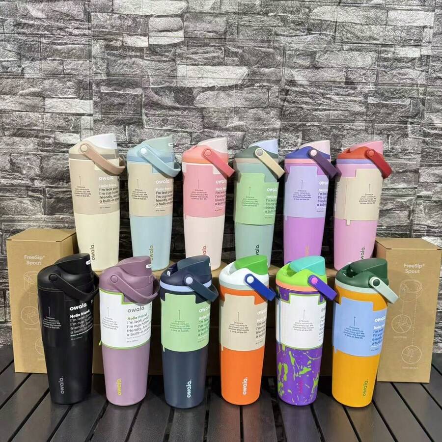 OWALA NEW Insulated Stainless Steel Water Bottle With Straw