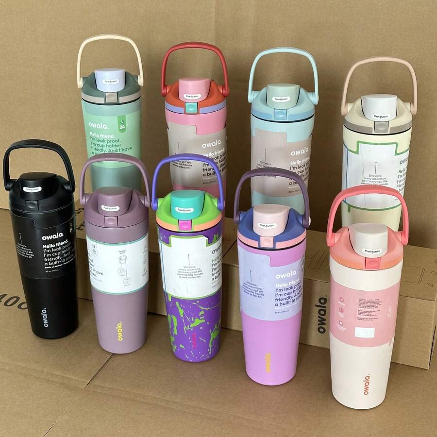 OWALA NEW Insulated Stainless Steel Water Bottle With Straw