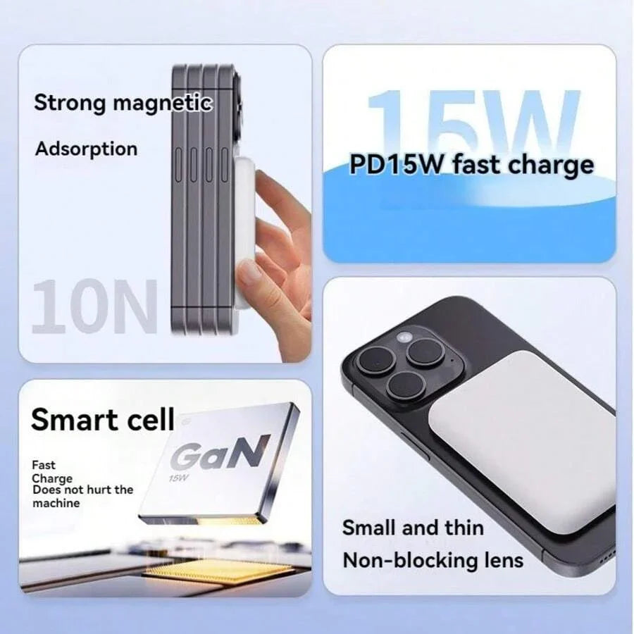 Fast Charging Magnetic Wireless Power Bank