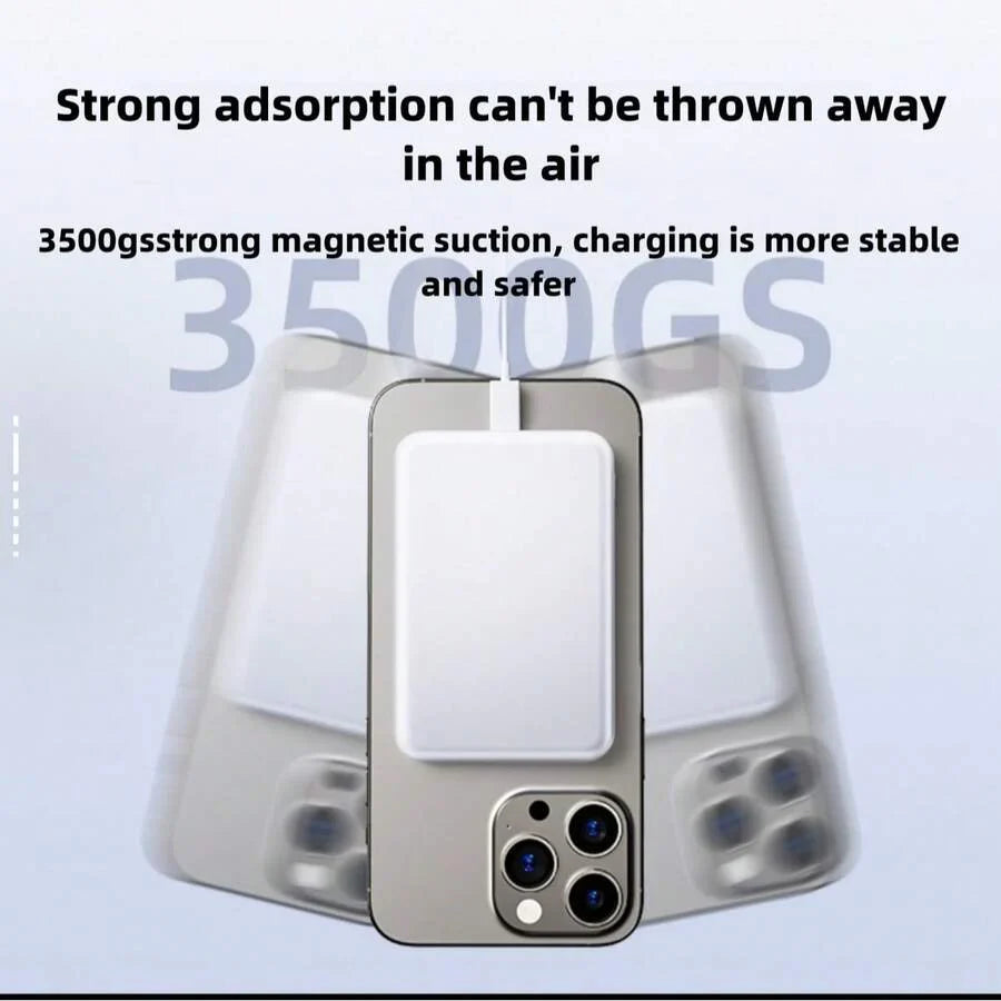 Fast Charging Magnetic Wireless Power Bank With MagSafe Ring Portable Charger