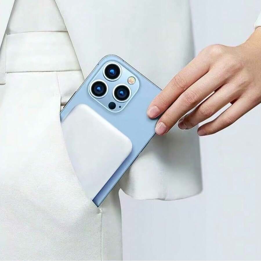 Fast Charging Magnetic Wireless Power Bank With MagSafe Ring Portable Charger