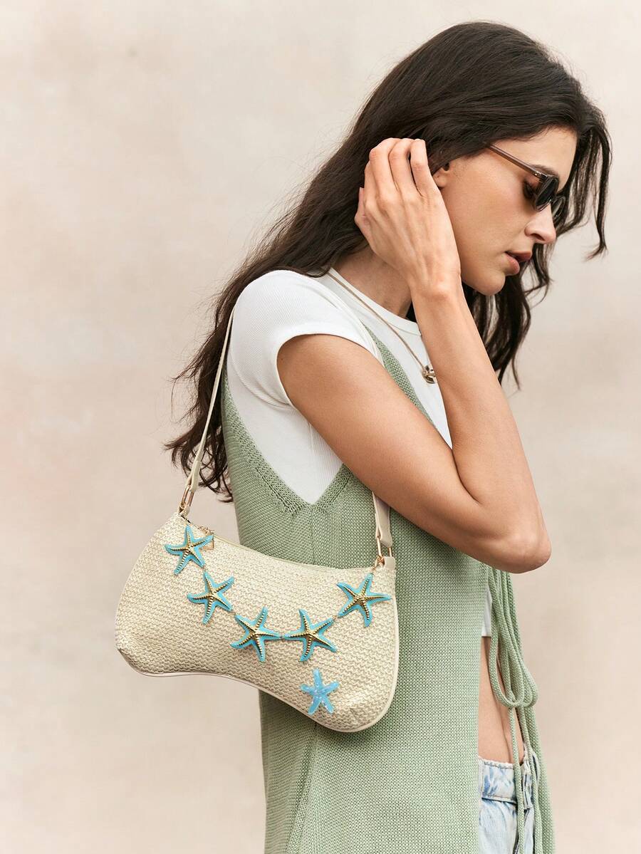 Viva Strut Summer Seaside Vacation Straw Bag