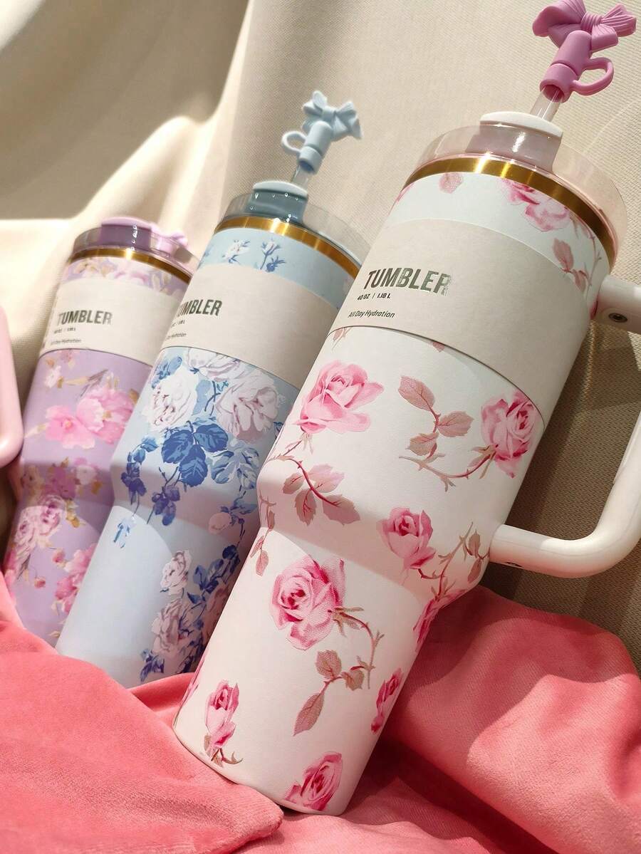 Stanley 40oz Romantic Flowers Printed Tumbler