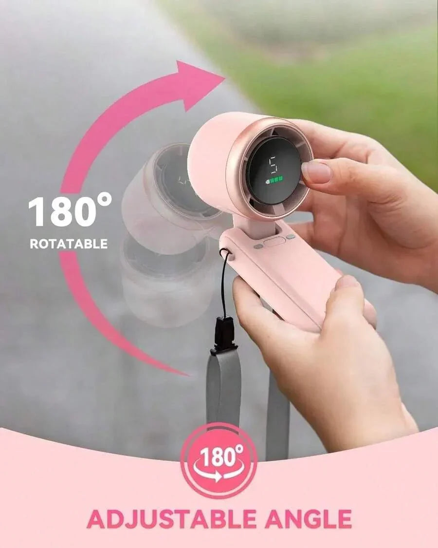 Portable Handheld Turbo Fan, 5 Gear Wind