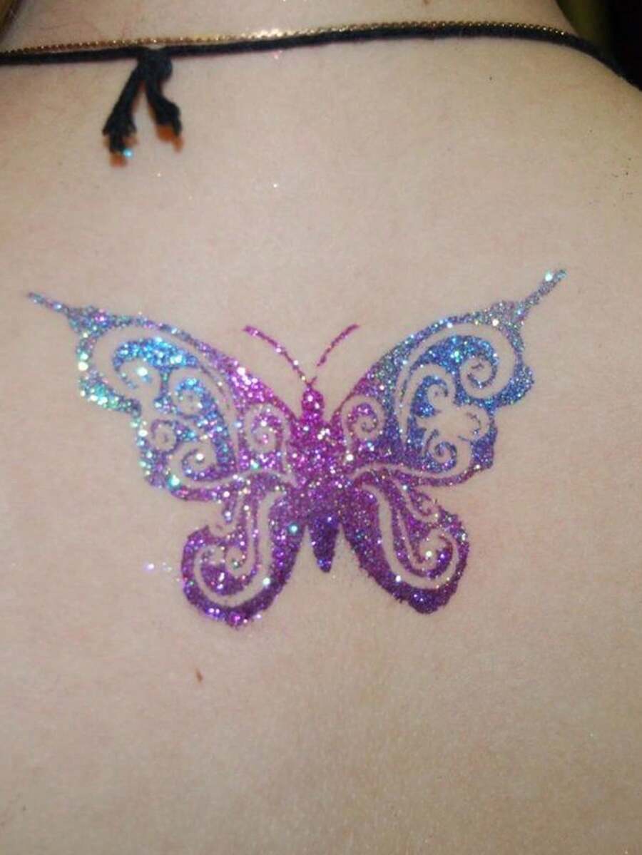 1/2 Pack Reusable Hollow Butterfly Pattern Stencils With Tweezers