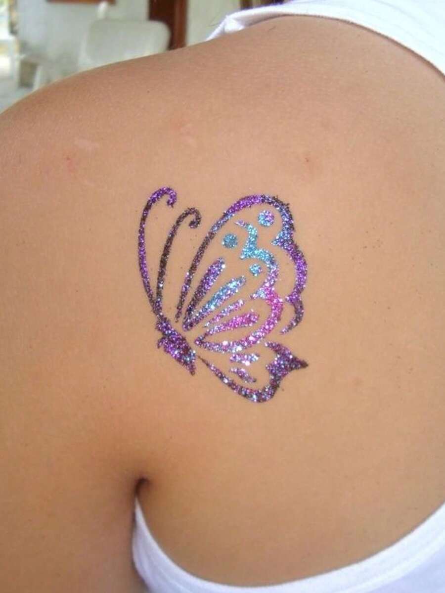 1/2 Pack Reusable Hollow Butterfly Pattern Stencils With Tweezers
