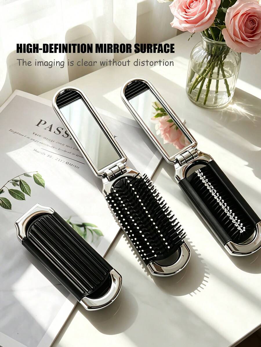 X Milania 1pc Foldable Comb - Cream Color