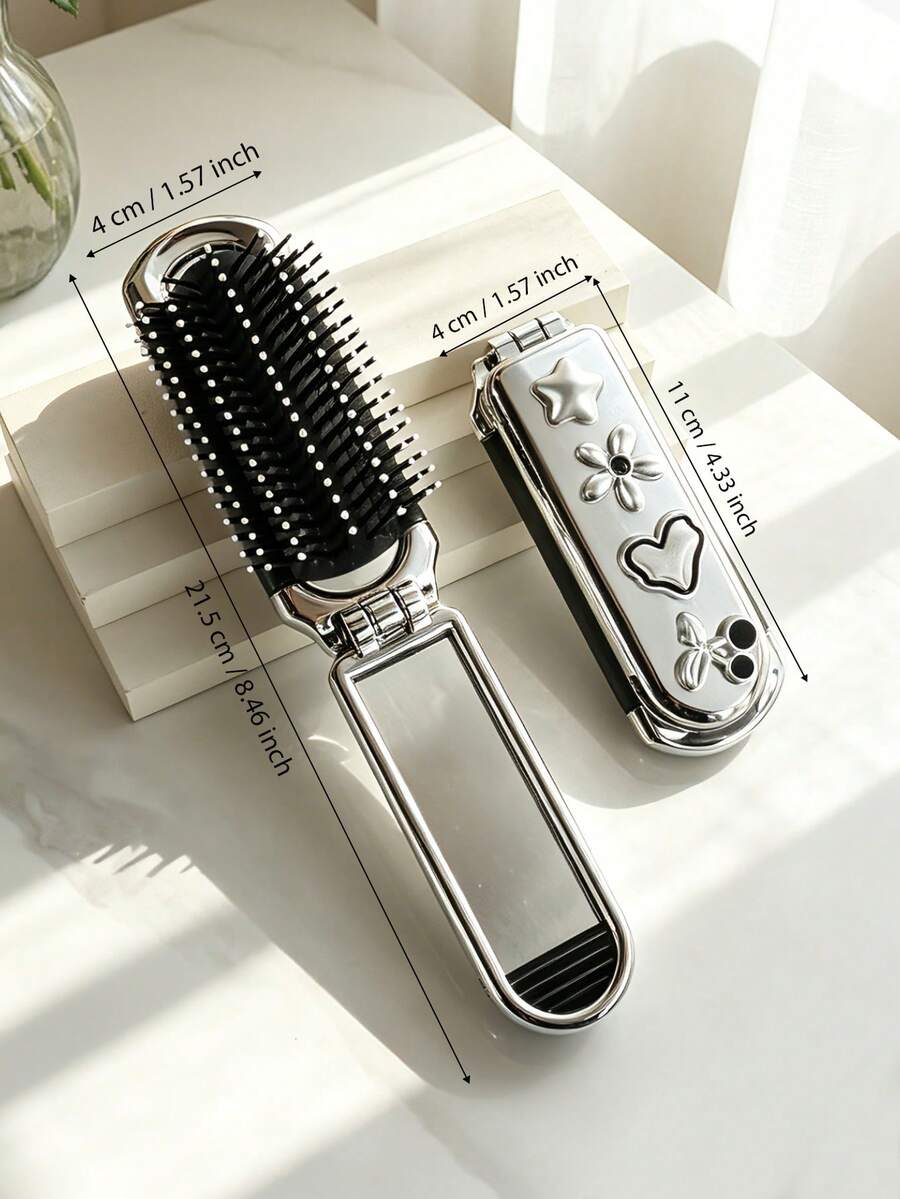 X Milania 1pc Foldable Comb - Cream Color