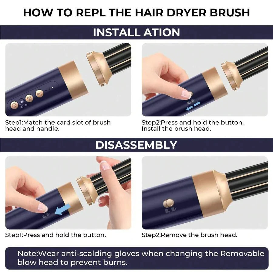 UKLISS Upgraded 5-In-1 Multifunctional Hair Styling Set