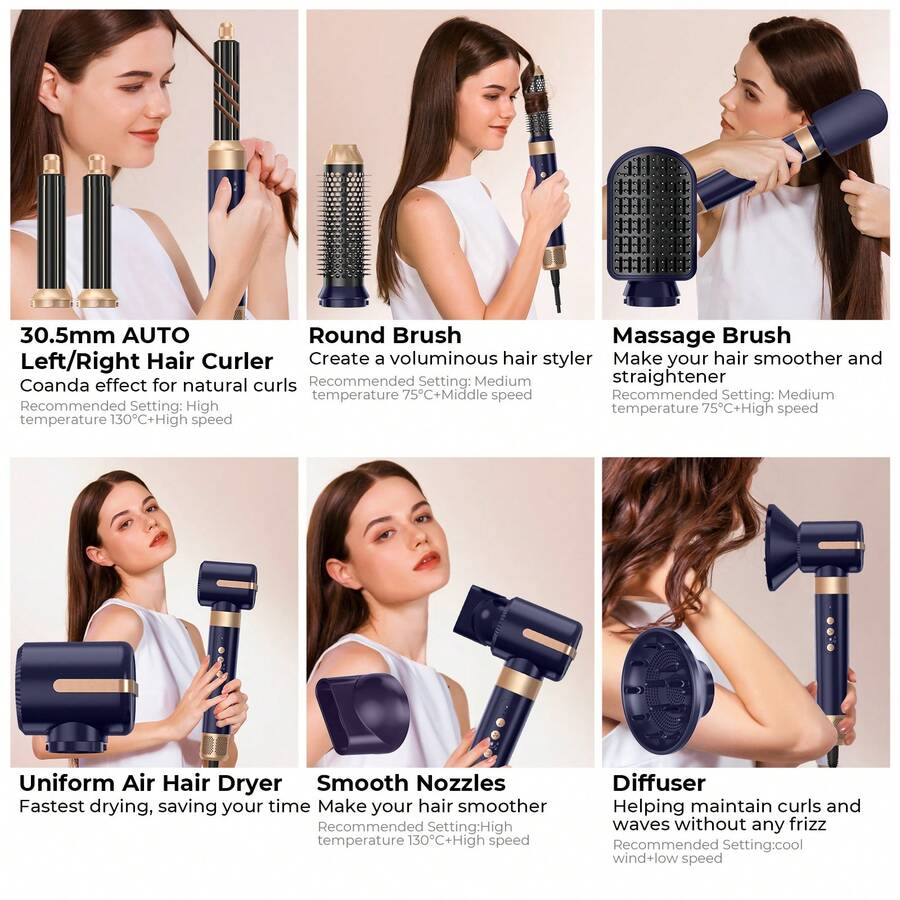 UKLISS Upgraded 5-In-1 Multifunctional Hair Styling Set