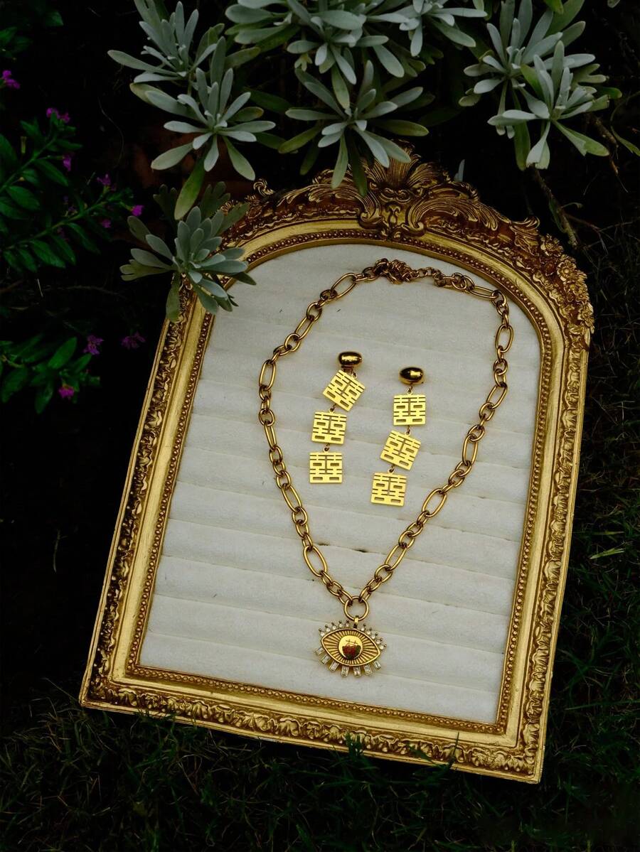 Vintage Resin Scroll Velvet Jewelry Storage Rack