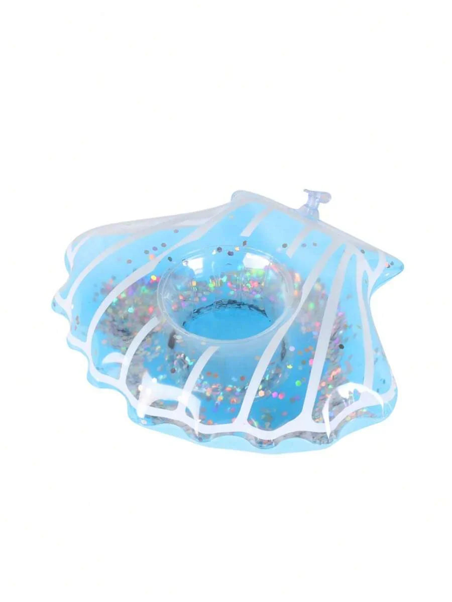 Glitter Shell Inflatable Drink Holder/Float, Inflatable Drink Holder