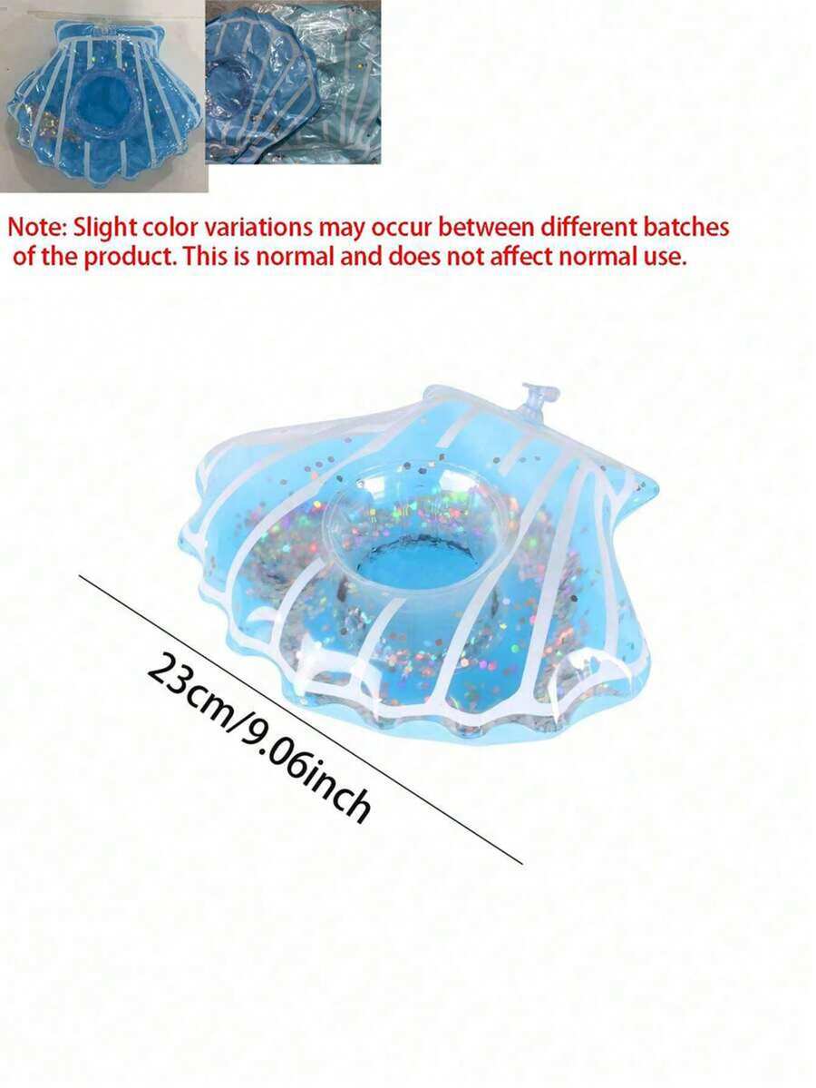 Glitter Shell Inflatable Drink Holder/Float, Inflatable Drink Holder