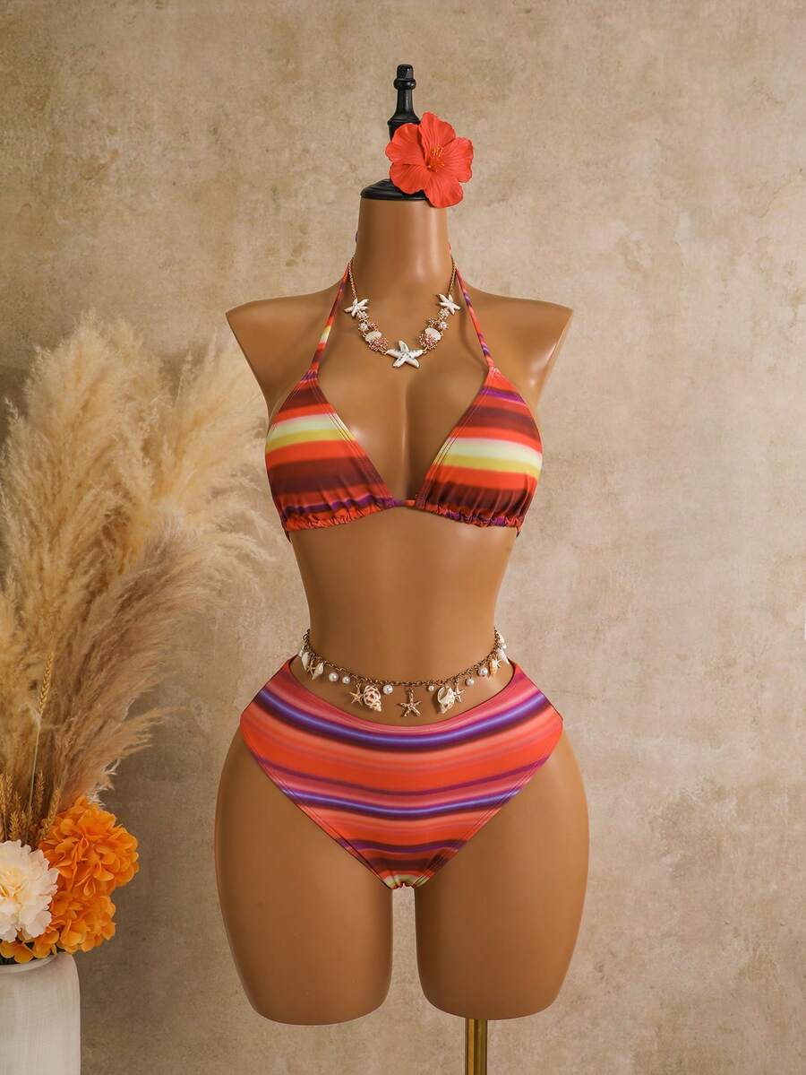 Tie Side Bikini 3-Piece Swimwear For Women