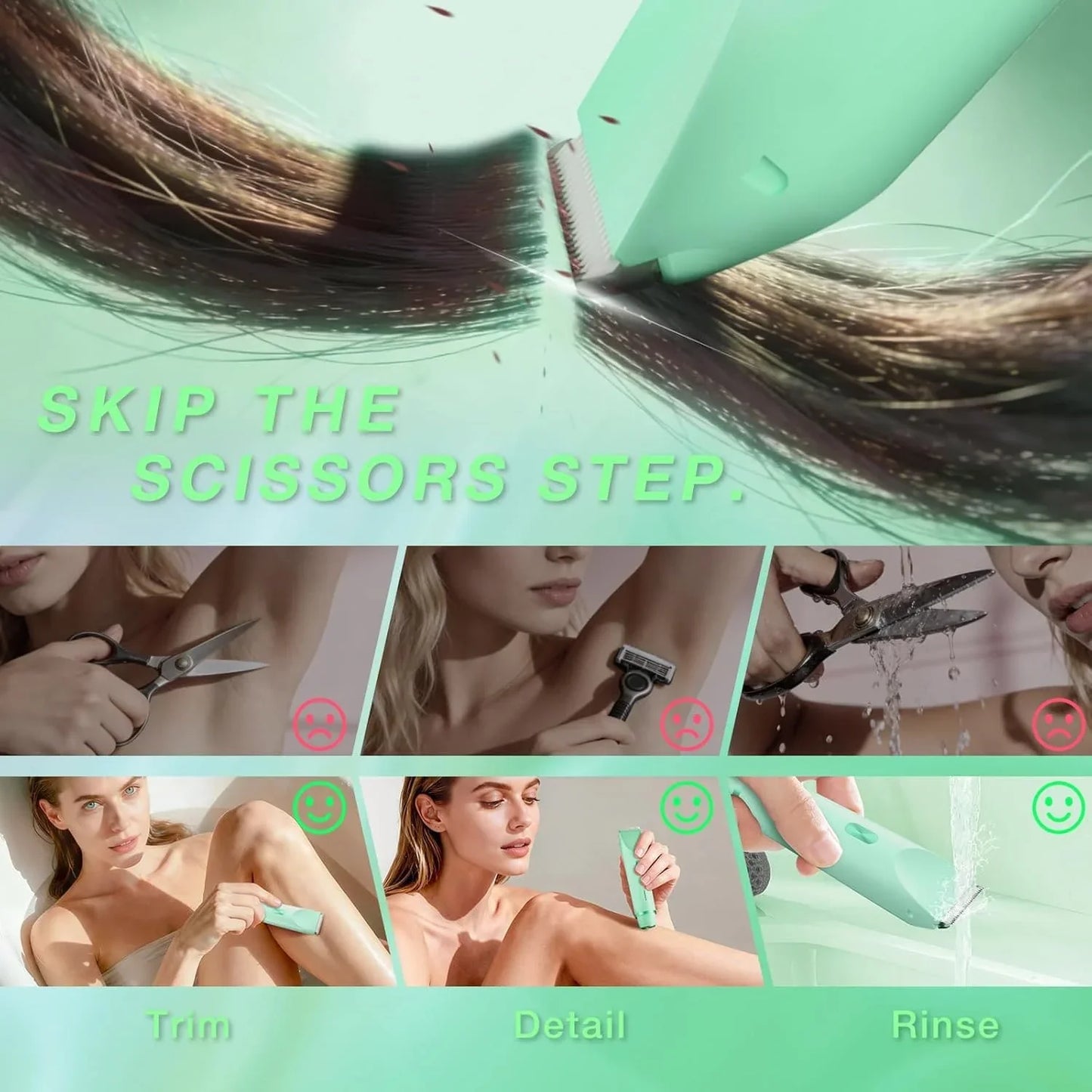 2 In 1 Women Electric Razor & Bikini Trimmer