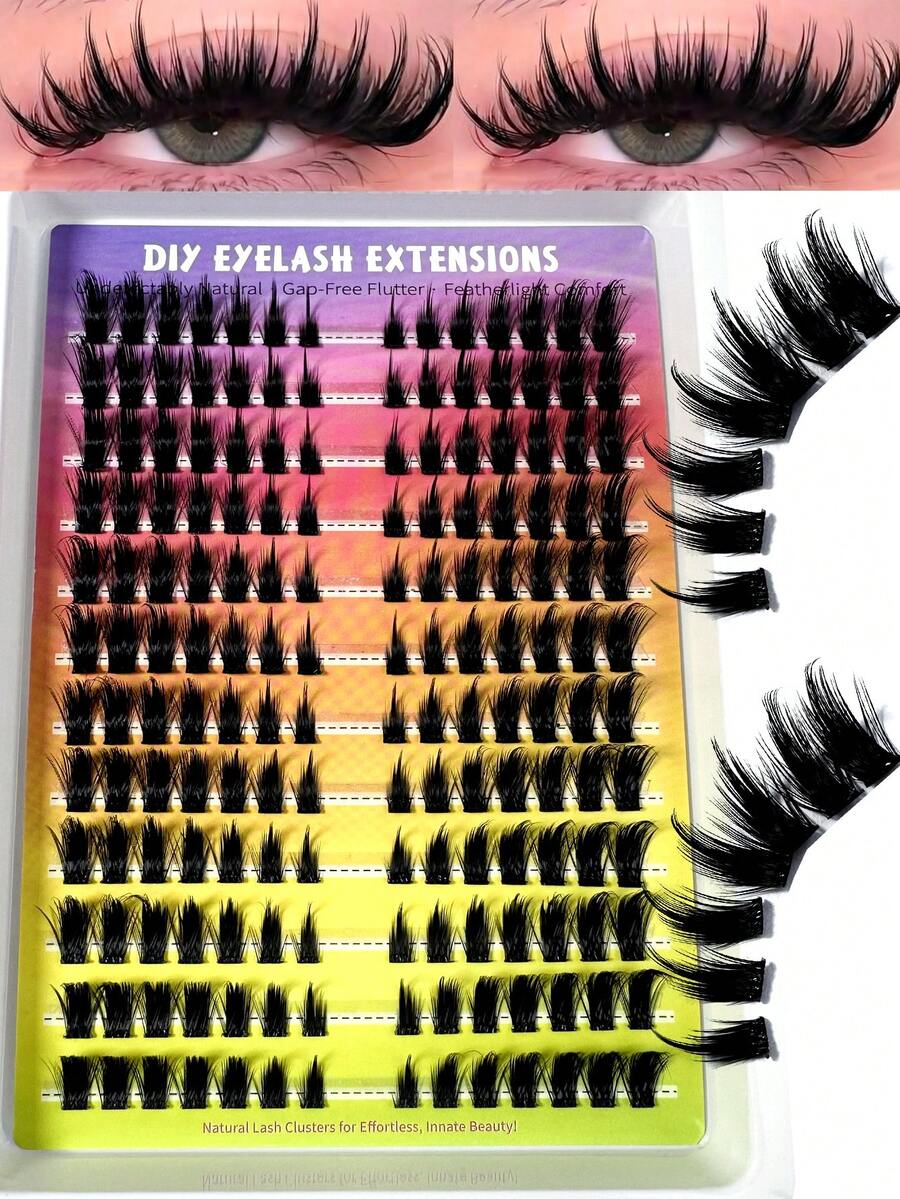 32pcs/10pcs C-Curl Flirty Fairy False Eyelash Clusters