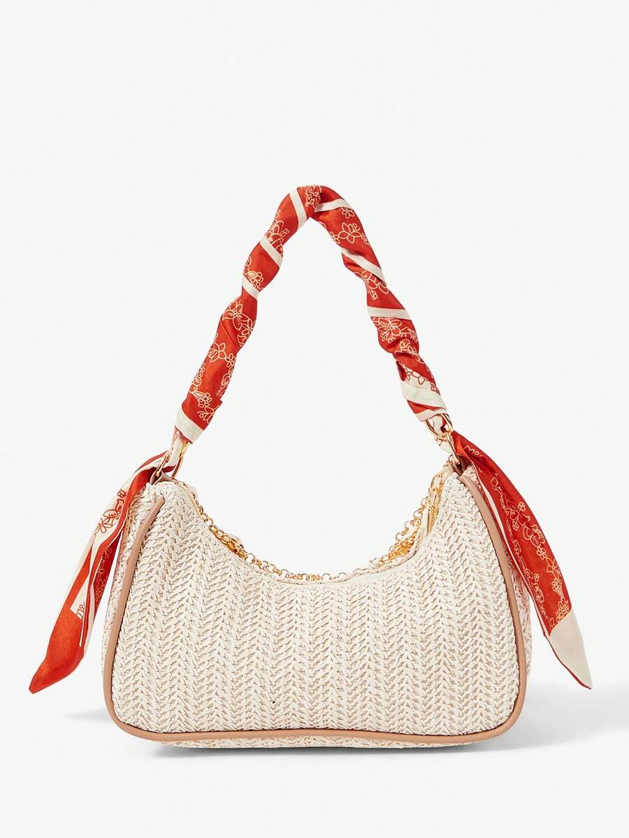 ROMWE Fairycore Summer Beach Starfish Series Woven Shoulder Bag