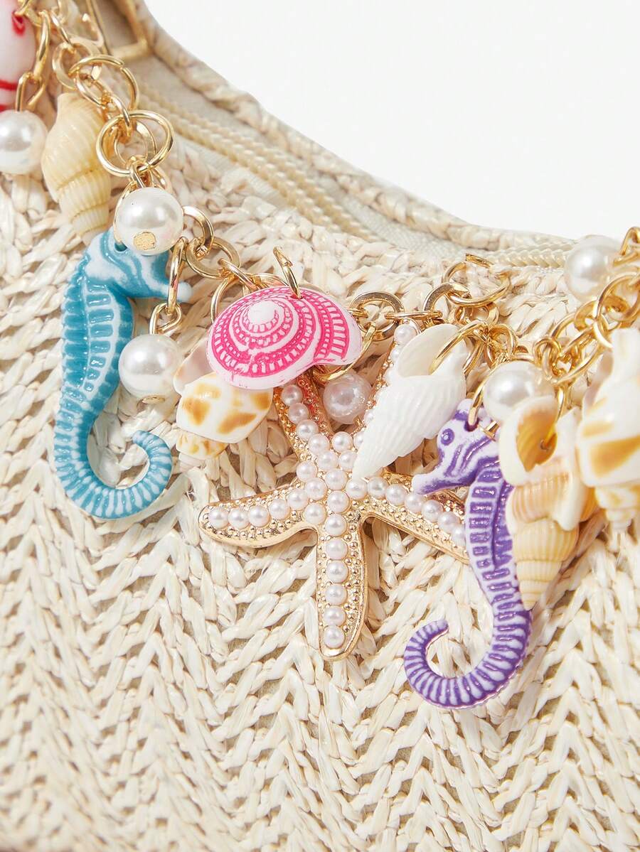 Viva Strut Summer Seaside Vacation Straw Bag