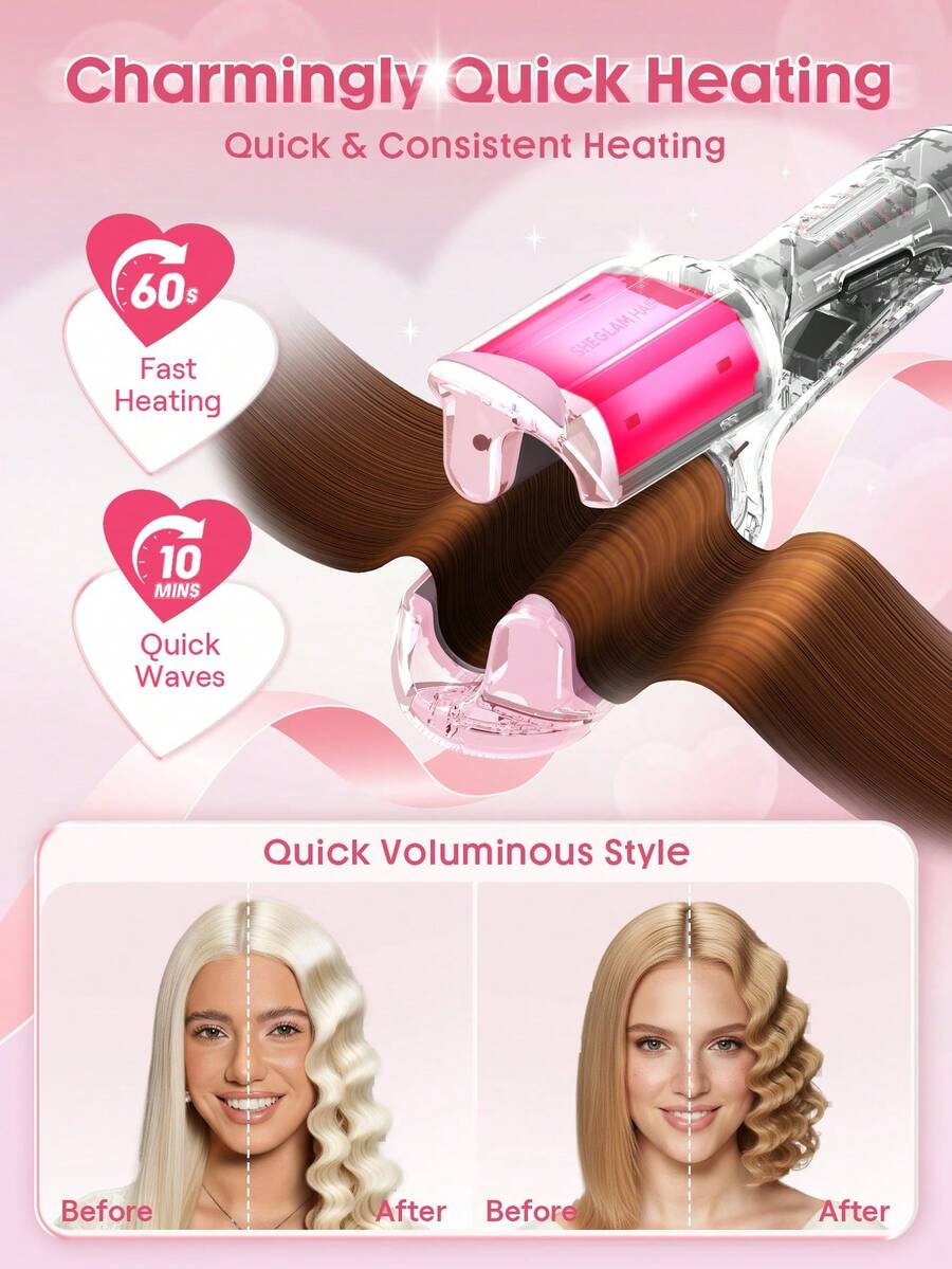 SHEGLAM HAIR Cupid's Charm Beach Babe Hair Waver