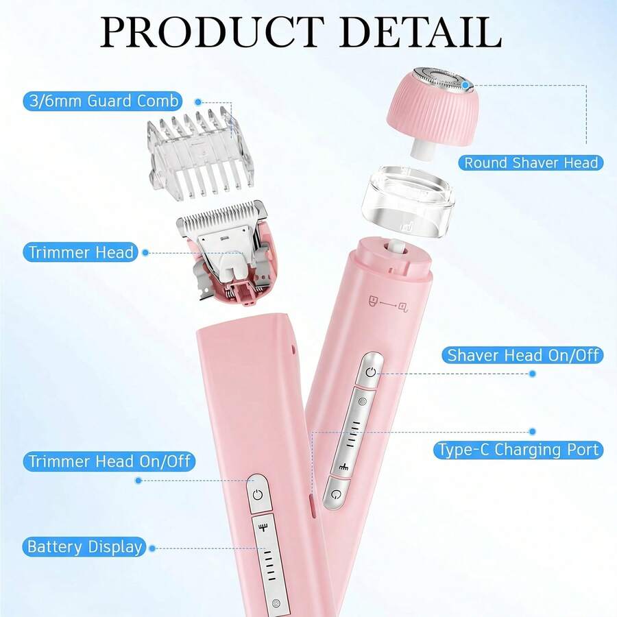 2 In 1 Women Electric Razor & Bikini Trimmer