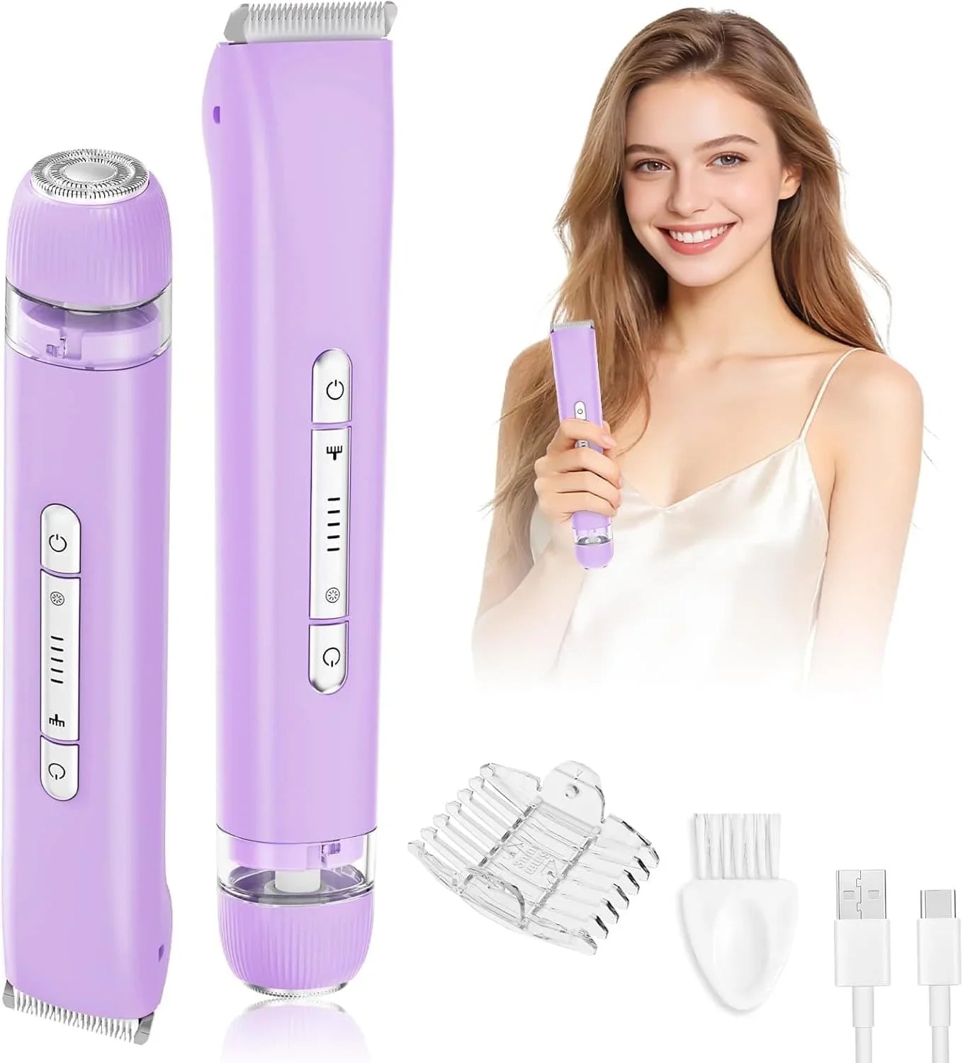 2 In 1 Women Electric Razor & Bikini Trimmer