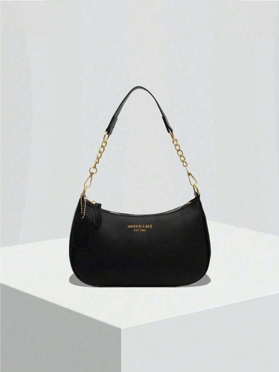 White Ladies' Shoulder Bag Made Of PU Material
