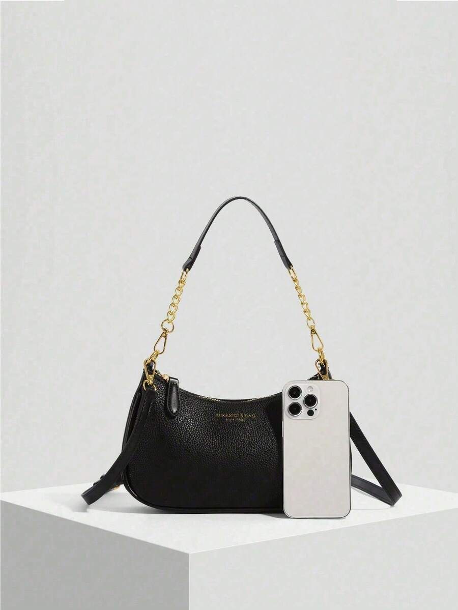 White Ladies' Shoulder Bag Made Of PU Material