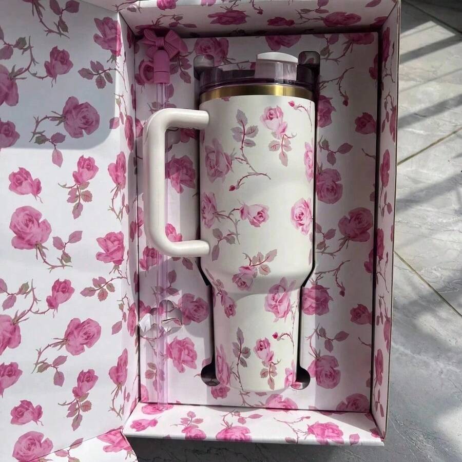 Stanley 40oz Romantic Flowers Printed Tumbler