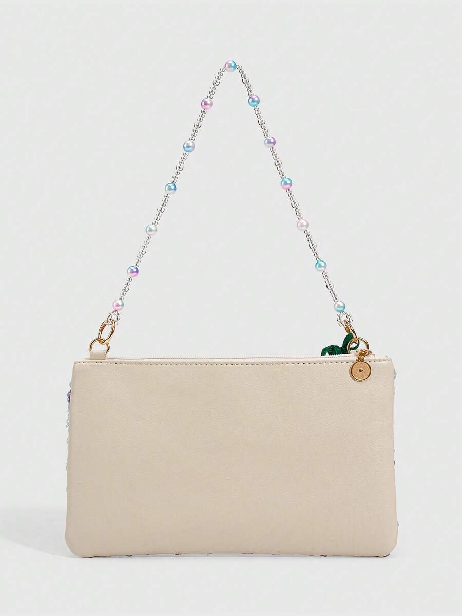 ROMWE Fairycore Resort Style Starfish Shell Decor Straw Bag