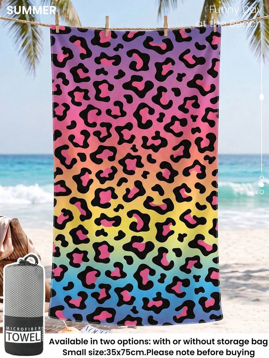 Blue Shell Print Beach Towel, Swimming Towel