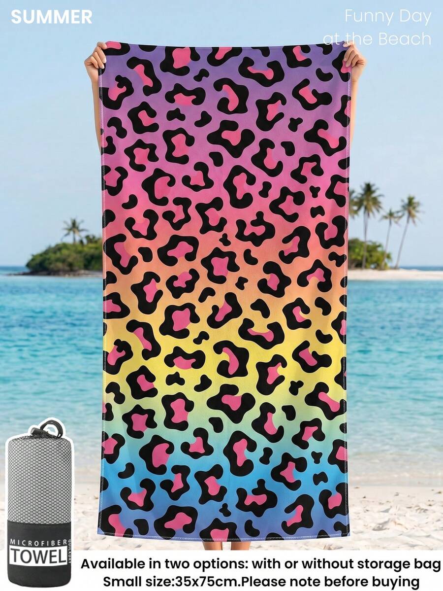 Blue Shell Print Beach Towel, Swimming Towel