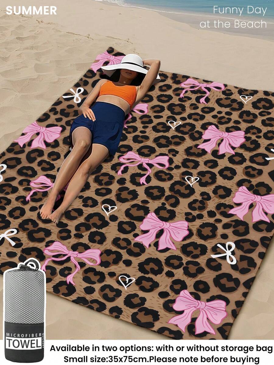 Blue Shell Print Beach Towel, Swimming Towel