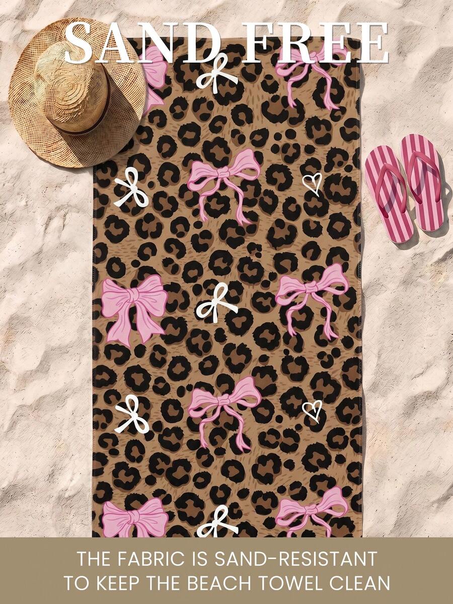 Blue Shell Print Beach Towel, Swimming Towel