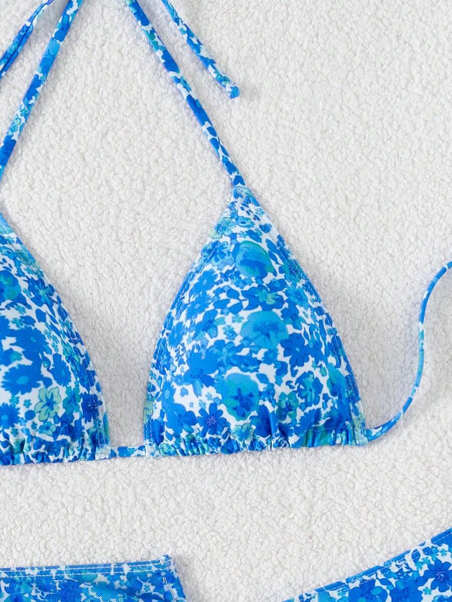 Tie Side Bikini 3-Piece Swimwear For Women