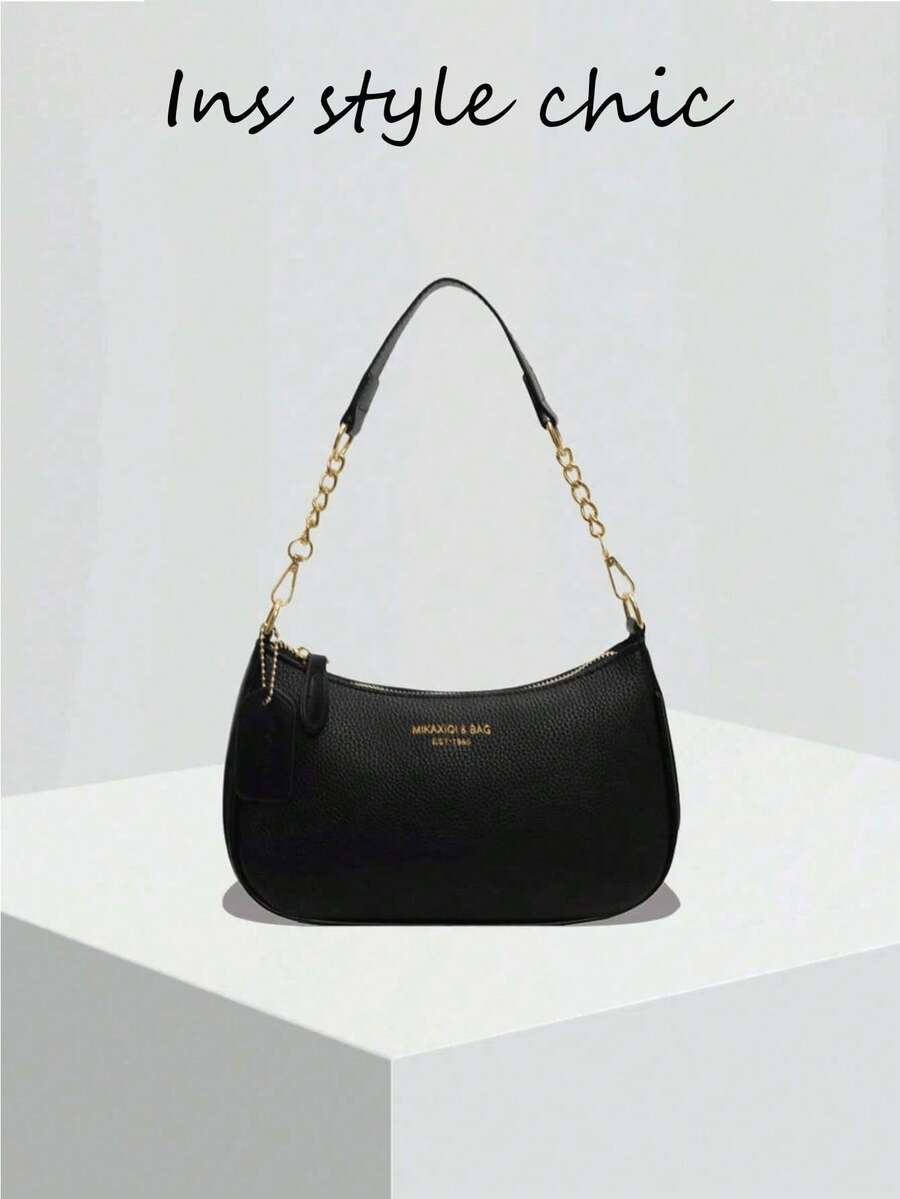White Ladies' Shoulder Bag Made Of PU Material