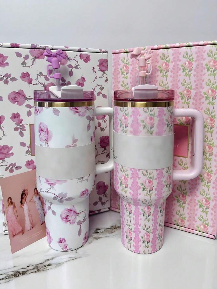 Stanley 40oz Romantic Flowers Printed Tumbler