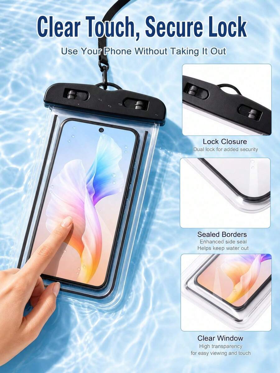 PVC Waterproof Phone Pouch With Lanyard