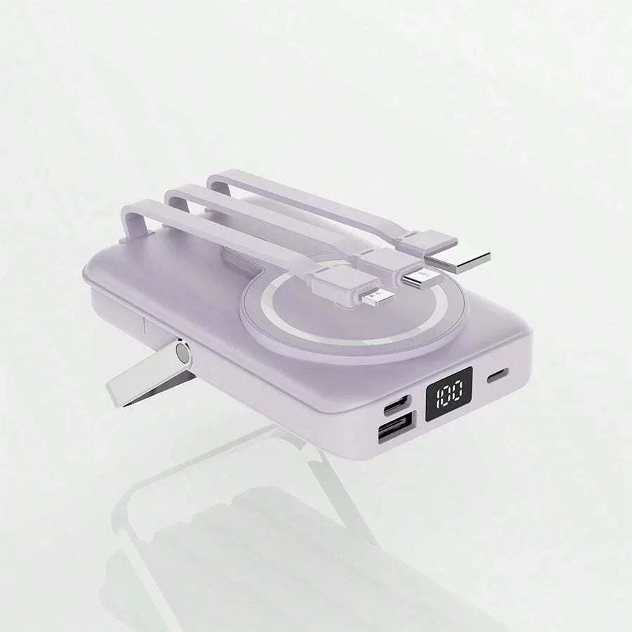 GAWFOLK Pink 10000mAh Power Bank With Stand