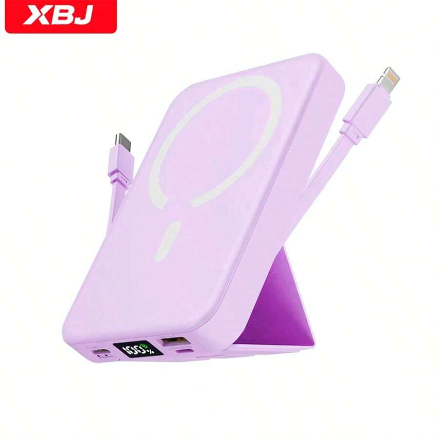 GAWFOLK Pink 10000mAh Power Bank With Stand