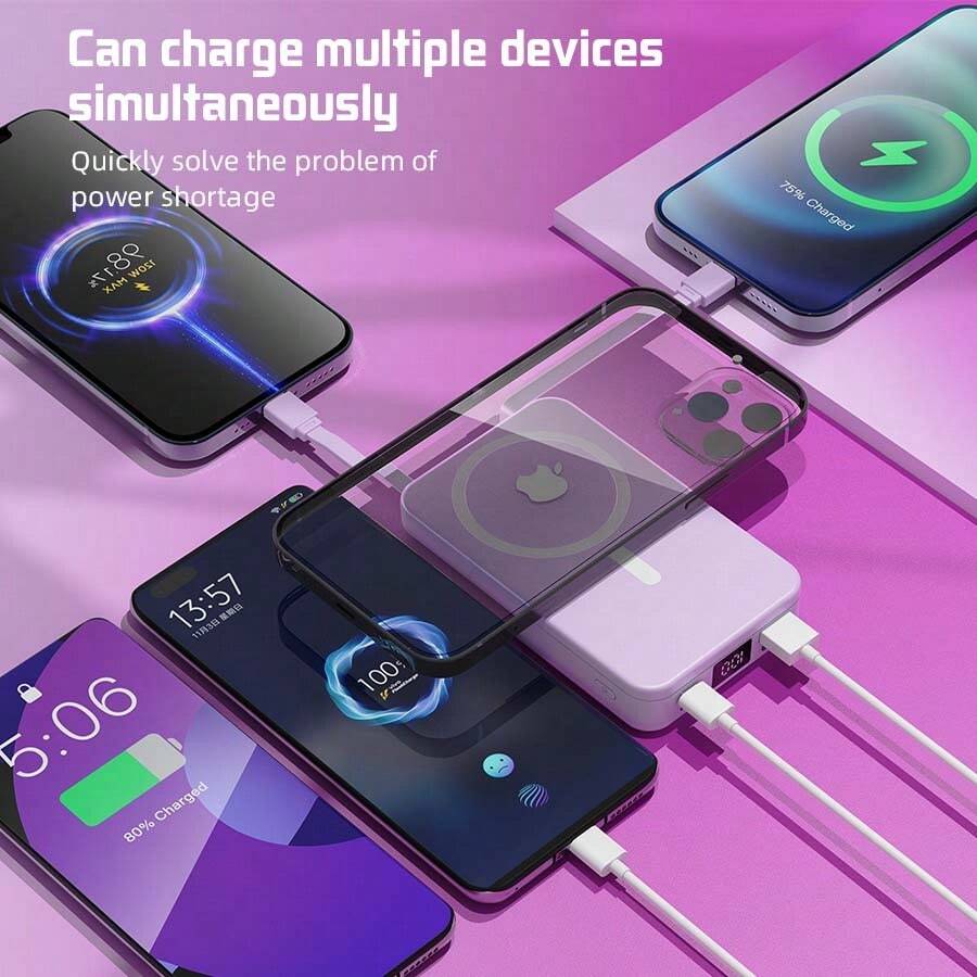 GAWFOLK Pink 10000mAh Power Bank With Stand
