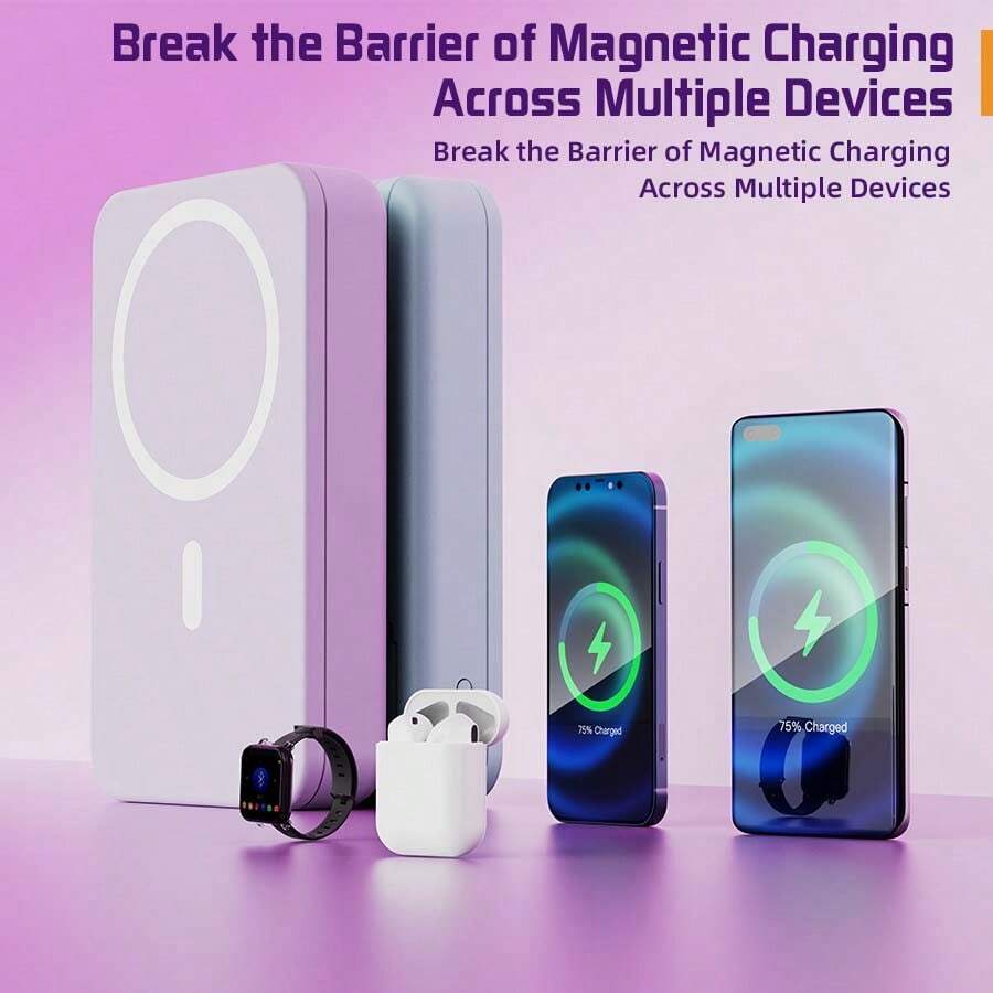 GAWFOLK Pink 10000mAh Power Bank With Stand