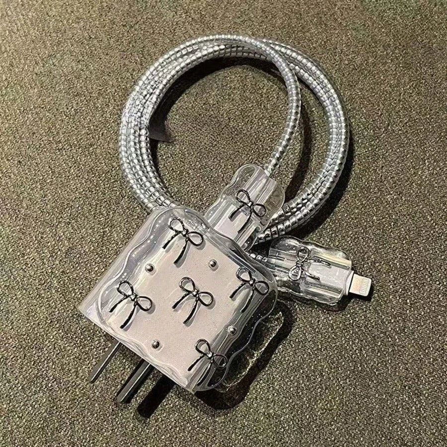 Pearl Design Charger Set, Includes Charging Cable Protector