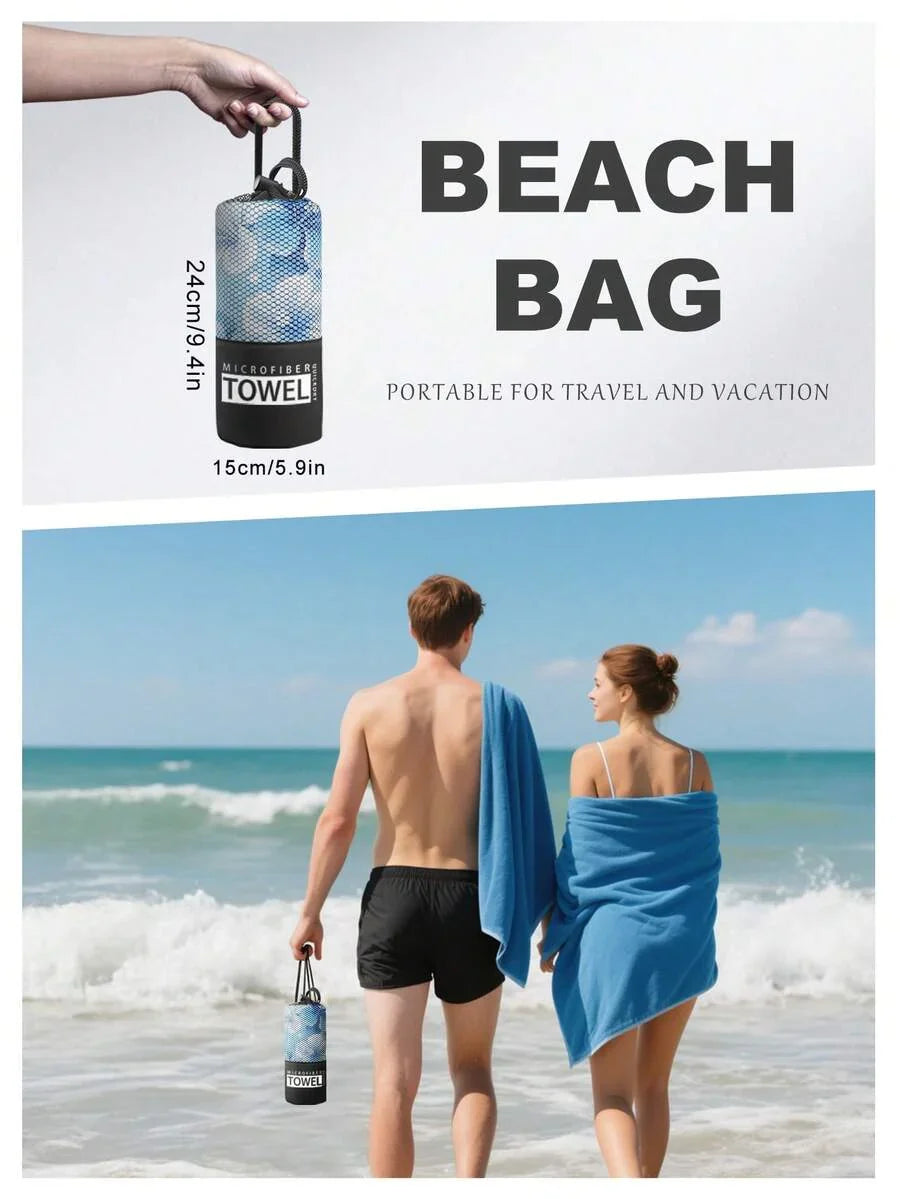 1pc Printed Beach Towel, Summer Fruit Pattern Swimwear