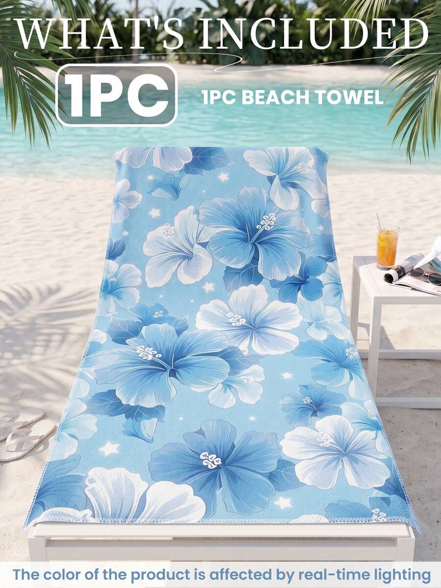 Printed Beach Towel, Flamingo Pattern Swimwear